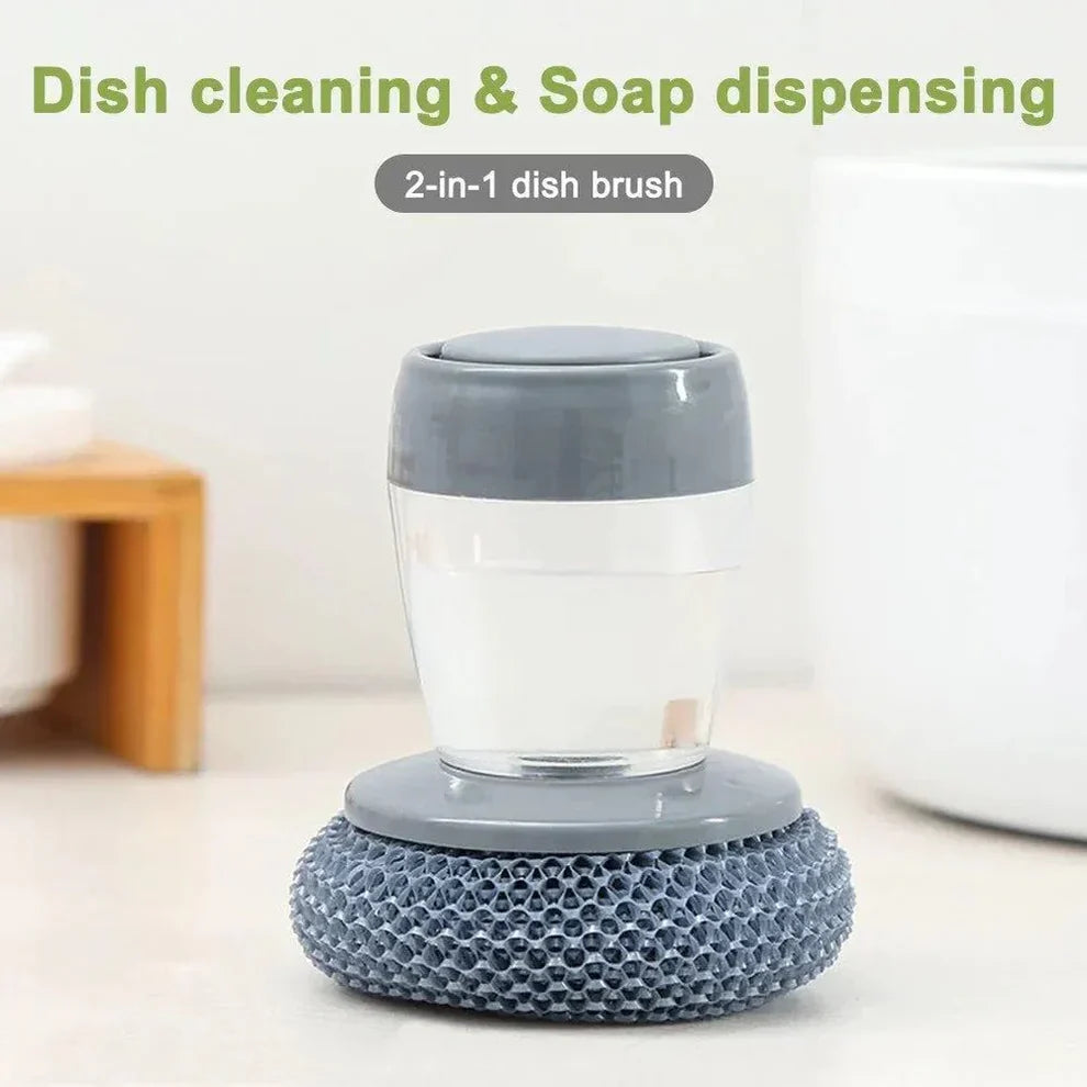 Kitchen Soap Dispensing Palm Brush (Pack of 2)